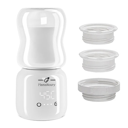 MamaNoury® Portable Baby Bottle Warmer — Elegant. Cordless. Travel-Ready.