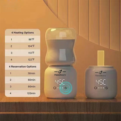 MamaNoury® Portable Baby Bottle Warmer — Elegant. Cordless. Travel-Ready.